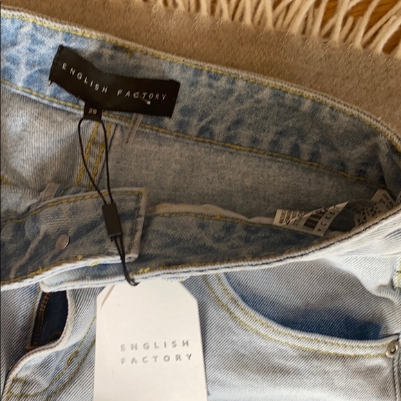 English factory high-rise boyfriend jeans size 28 - Picture 4 of 5